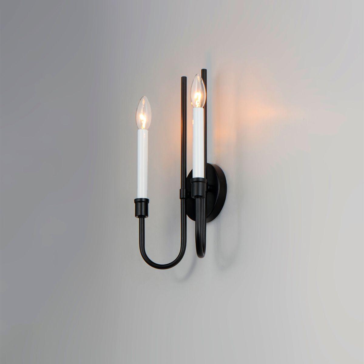 Tux 16 in. Armed Sconce Black Finish - Bees Lighting