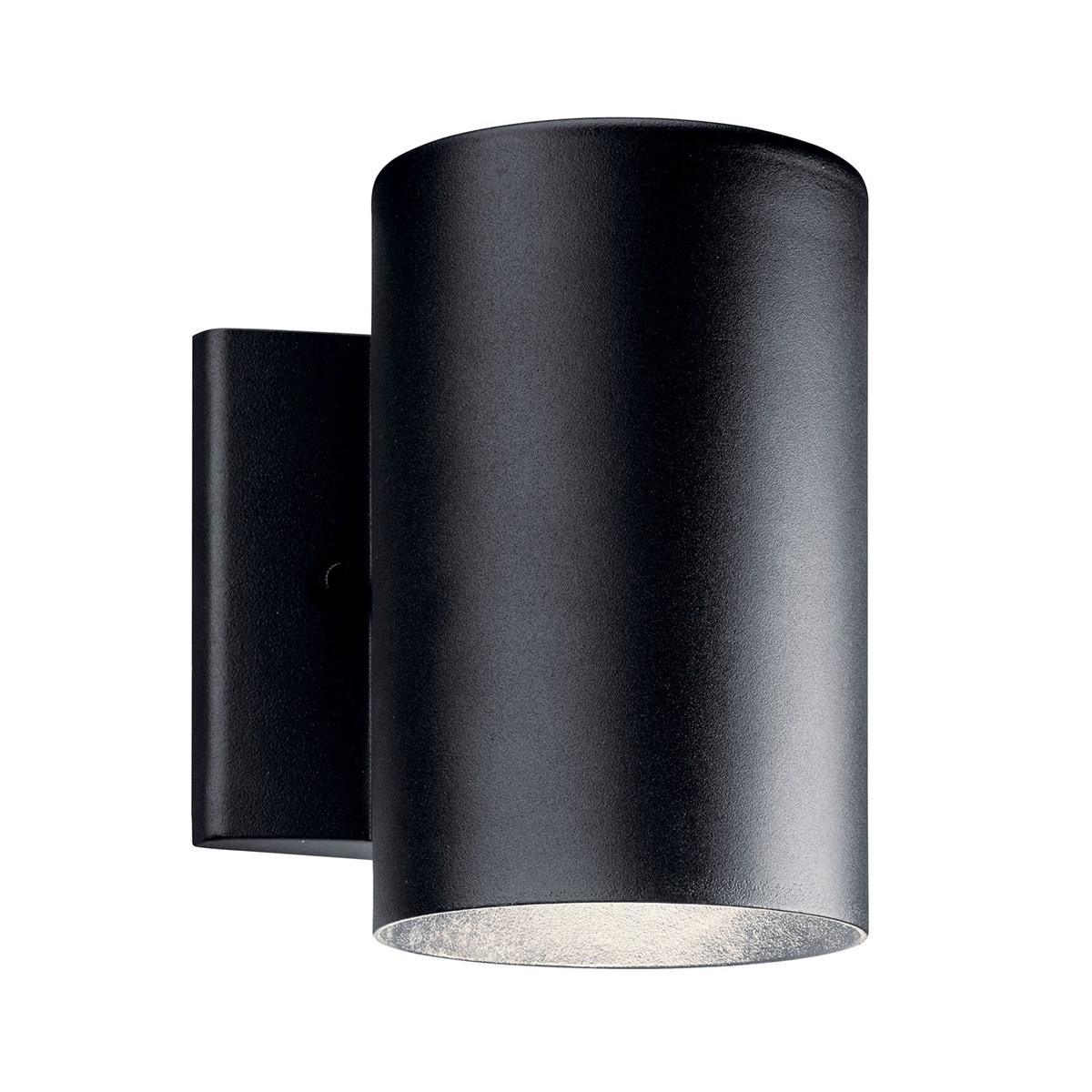 7 Inch 1 Light LED Outdoor Cylinder Wall Light Dimmable 450 Lumens 3000K Black Finish - Bees Lighting