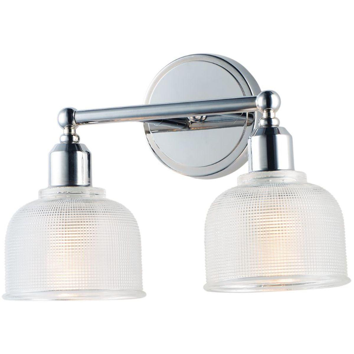 Hollow 14 in. 2 Lights Vanity Light Polished Chrome Finish - Bees Lighting