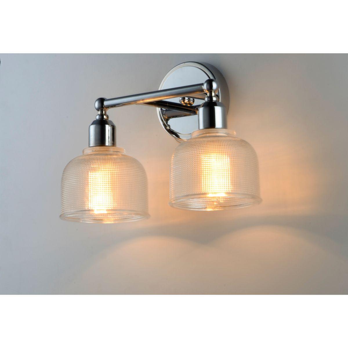 Hollow 14 in. 2 Lights Vanity Light Polished Chrome Finish - Bees Lighting