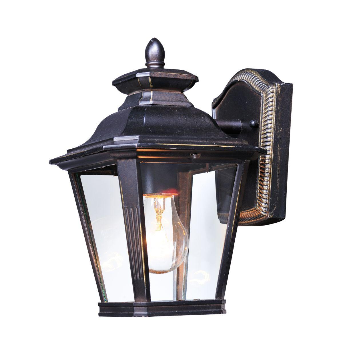 Knoxville 11 in. Outdoor Wall Light Bronze Finish with clear glass - Bees Lighting