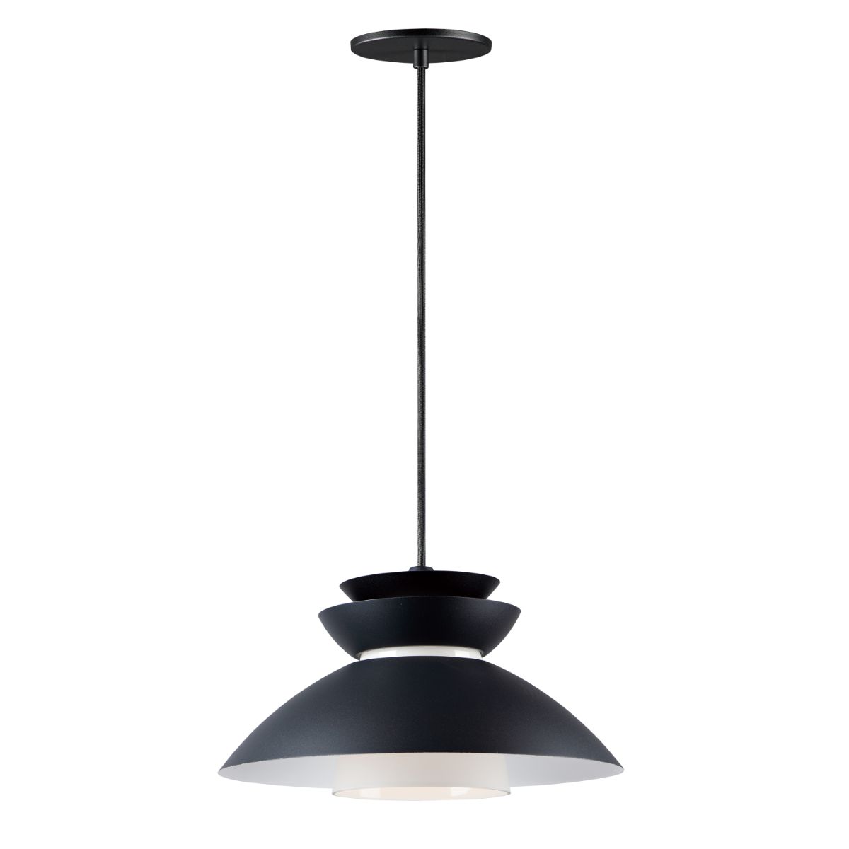 Nordic 8 in. Pendant Light Black Finish - Bees Lighting