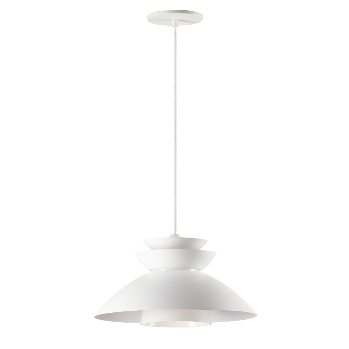 Nordic 8 in. Pendant Light White Finish - Bees Lighting