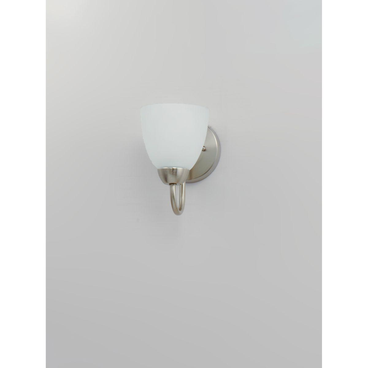 Axis 8 in. Armed Sconce Satin Nickel Finish - Bees Lighting