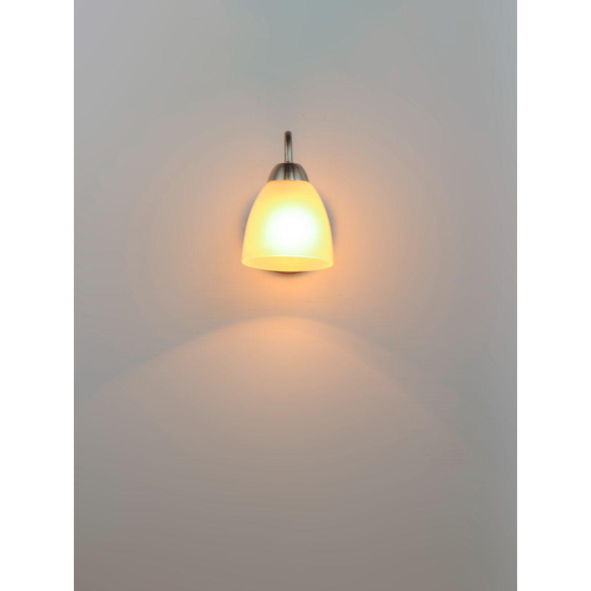 Axis 8 in. Armed Sconce Satin Nickel Finish - Bees Lighting