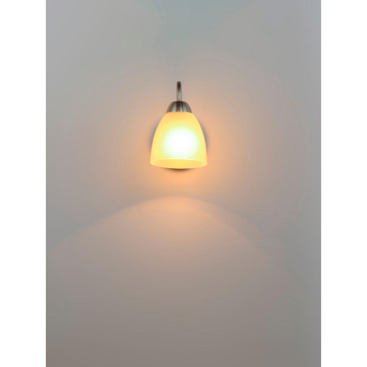 Axis 8 in. Armed Sconce Satin Nickel Finish - Bees Lighting