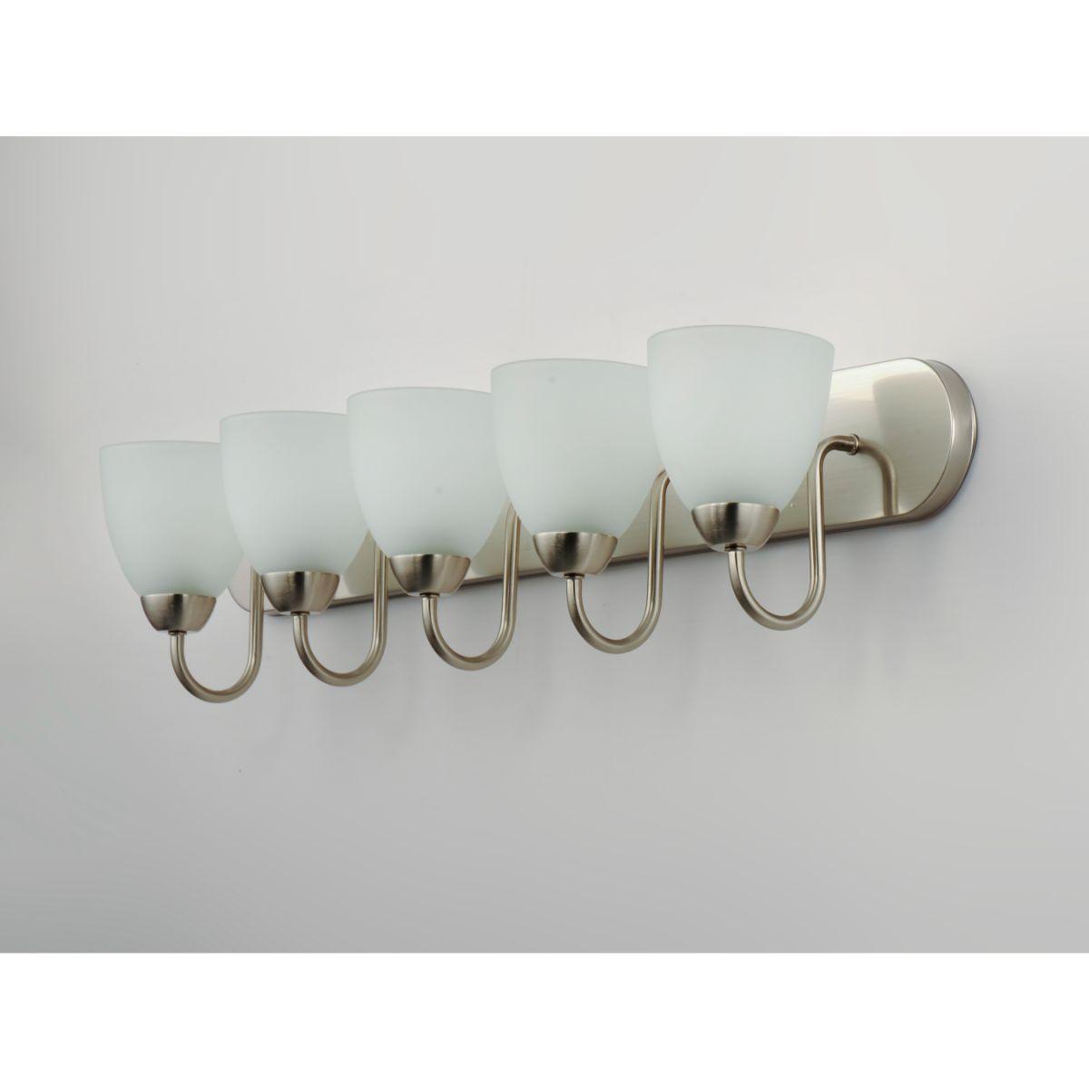 Axis 36 In. 5 Lights Vanity Light Nickel Finish - Bees Lighting