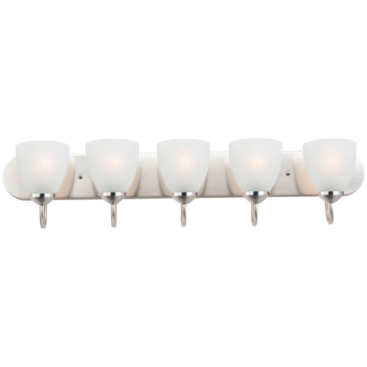 Axis 36 In. 5 Lights Vanity Light Nickel Finish - Bees Lighting