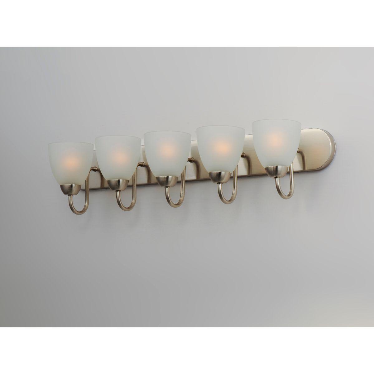 Axis 36 In. 5 Lights Vanity Light Nickel Finish - Bees Lighting