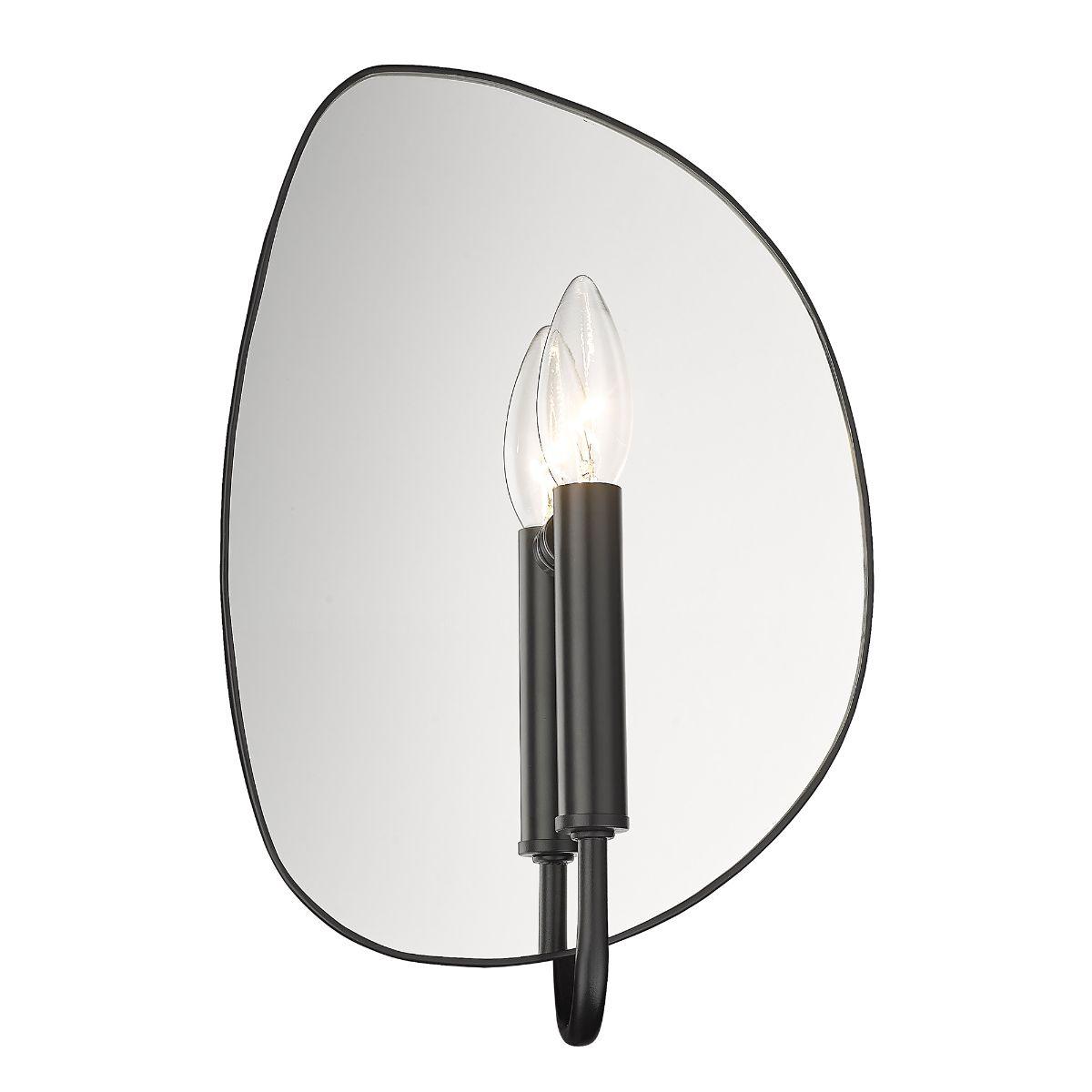 Tessa 12 in. Armed Wall Sconce Matte Black Finish - Bees Lighting