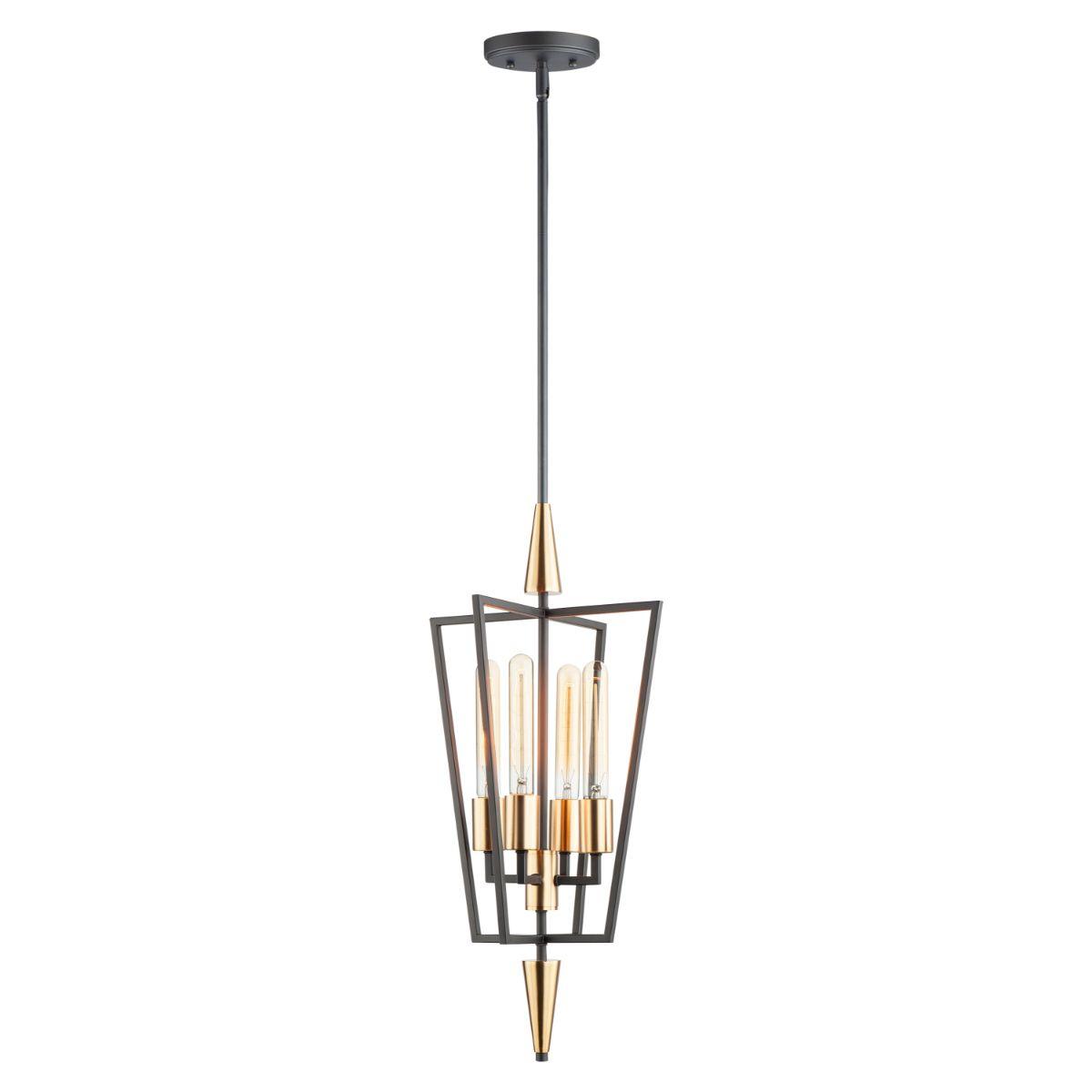 Wings 12 in. 4 Lights Pendant Light Black Finish - Bees Lighting