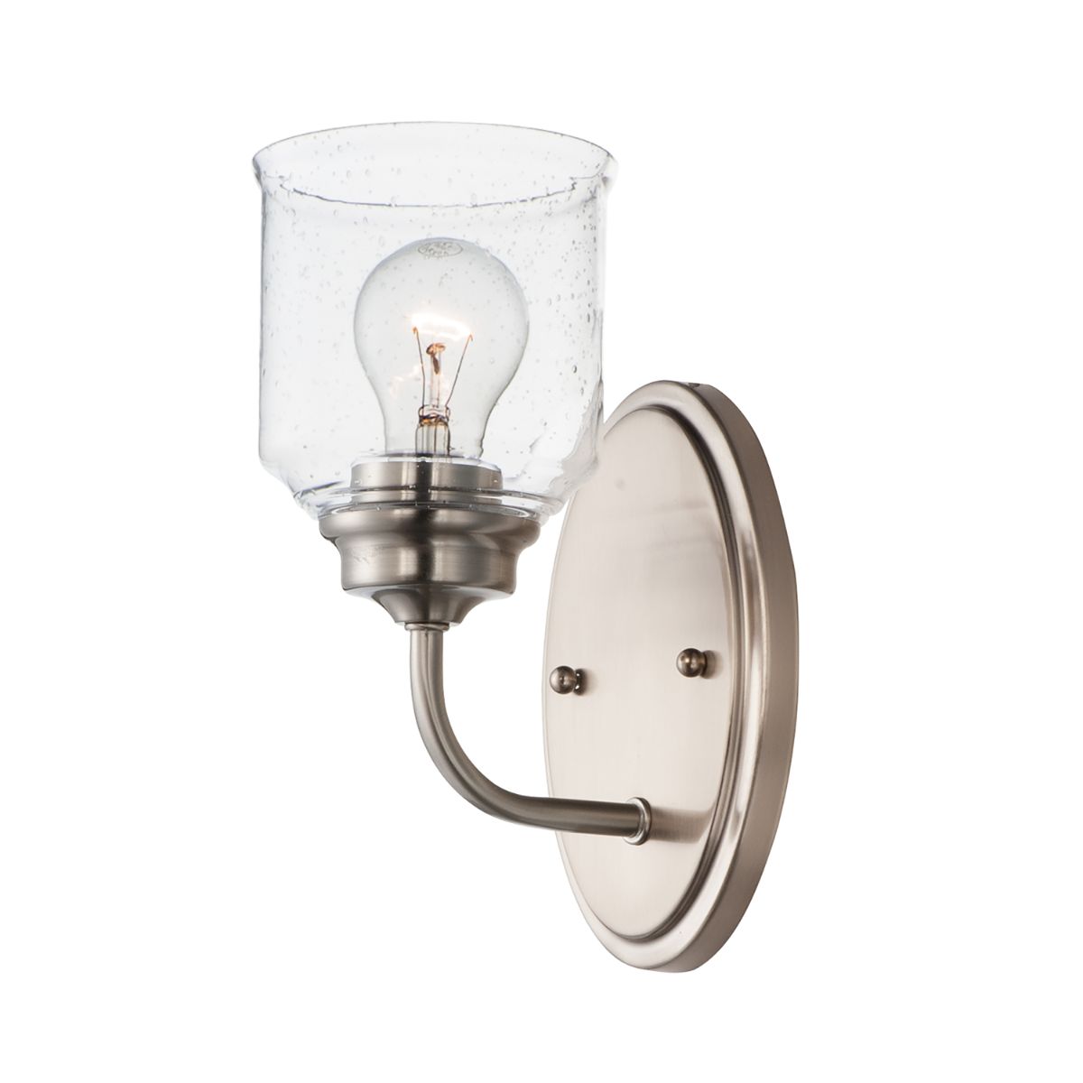 Acadia 11 in. Armed Sconce Satin Nickel Finish - Bees Lighting