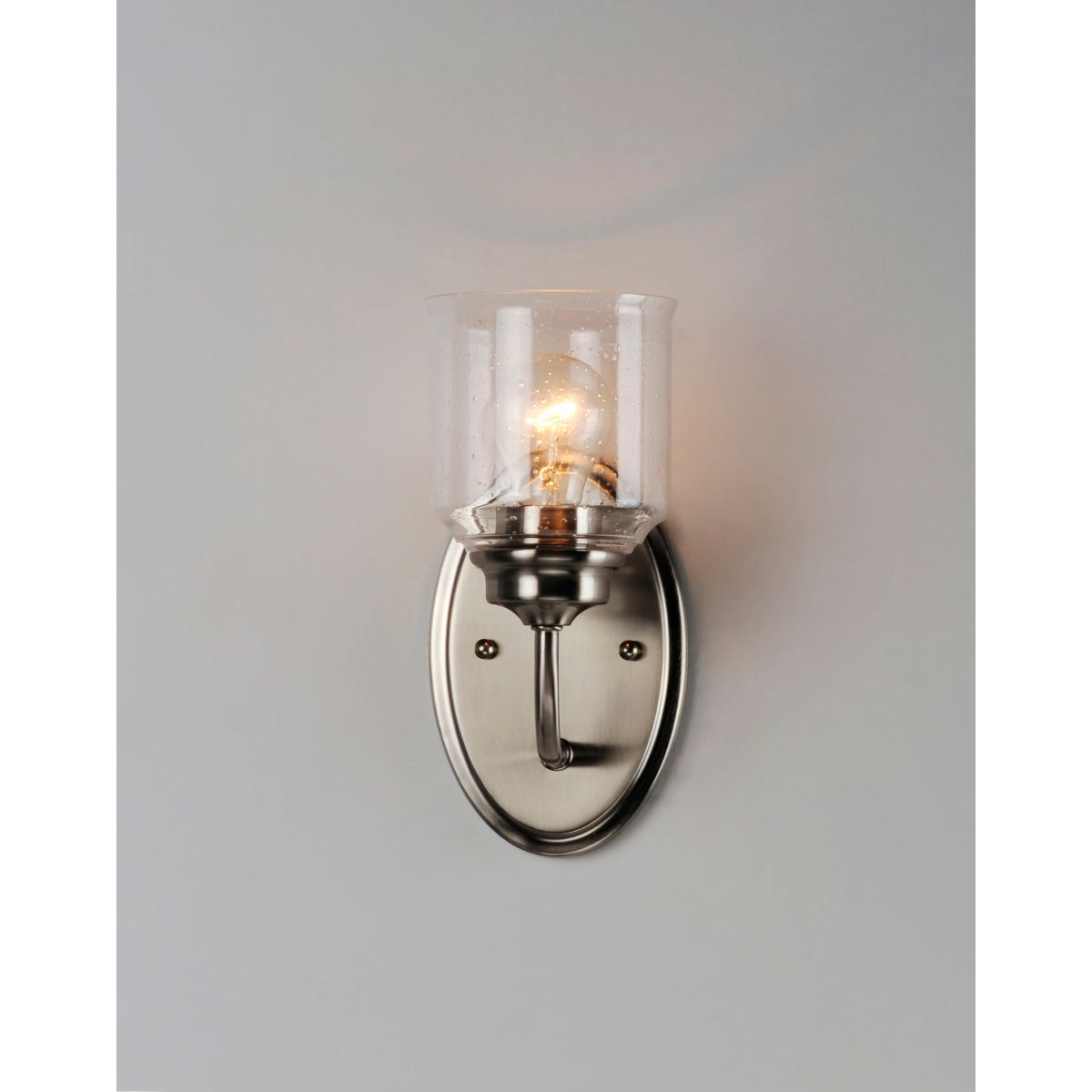 Acadia 11 in. Armed Sconce Satin Nickel Finish - Bees Lighting