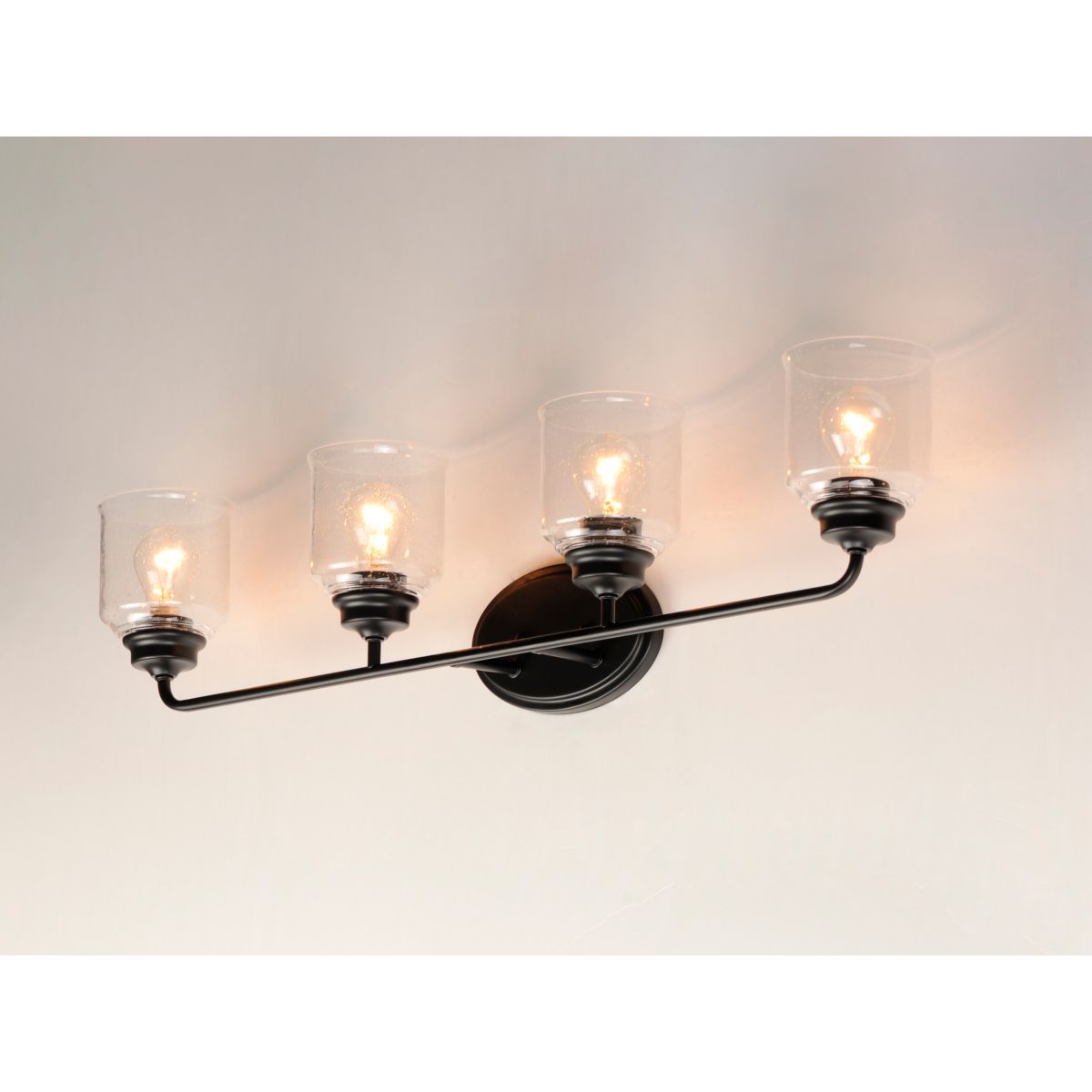 Acadia 35 in. 4 Lights Vanity Light Black Finish - Bees Lighting