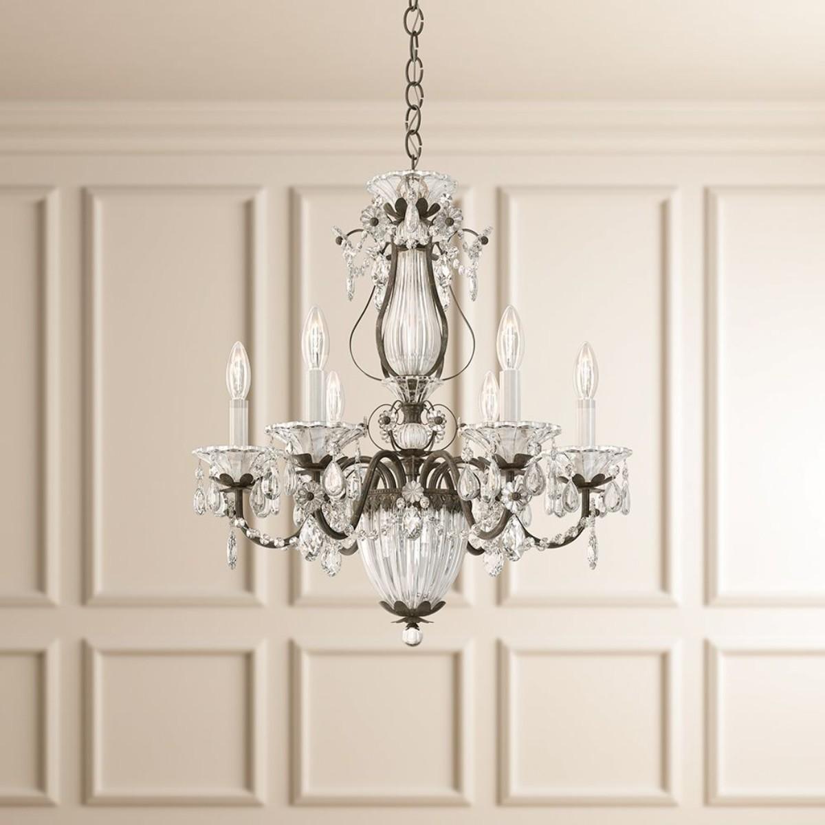 Bagatelle 7 Lights Heirloom Bronze Chandelier with Clear Heritage Crystals - Bees Lighting