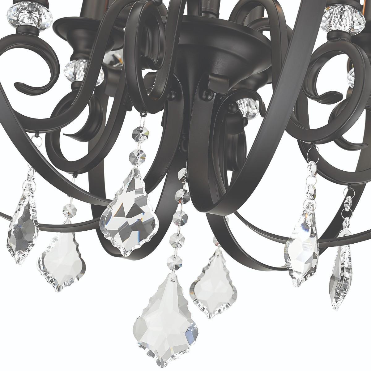 Ella 6 lights 26 in. Chandelier Black Finish - Bees Lighting