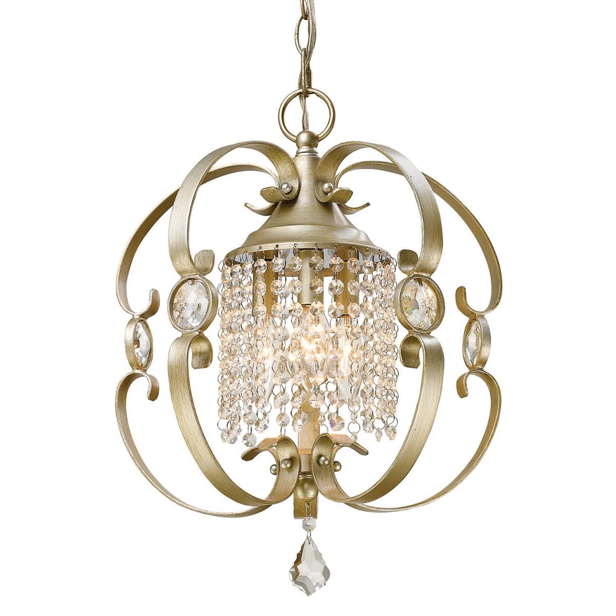 Ella 3 Lights 14 in. Chandelier Gold Finish