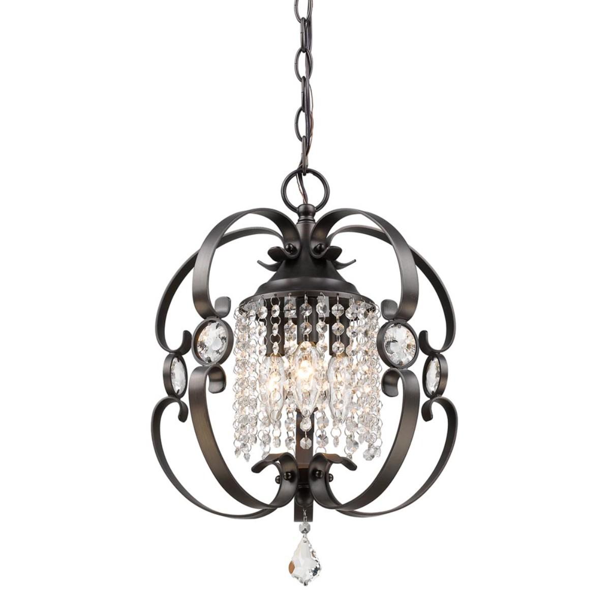 Ella 17 in Semi Flush Mount Light Bronze Finish