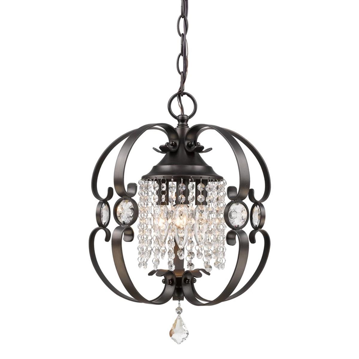 Ella 17 in Semi Flush Mount Light Bronze Finish