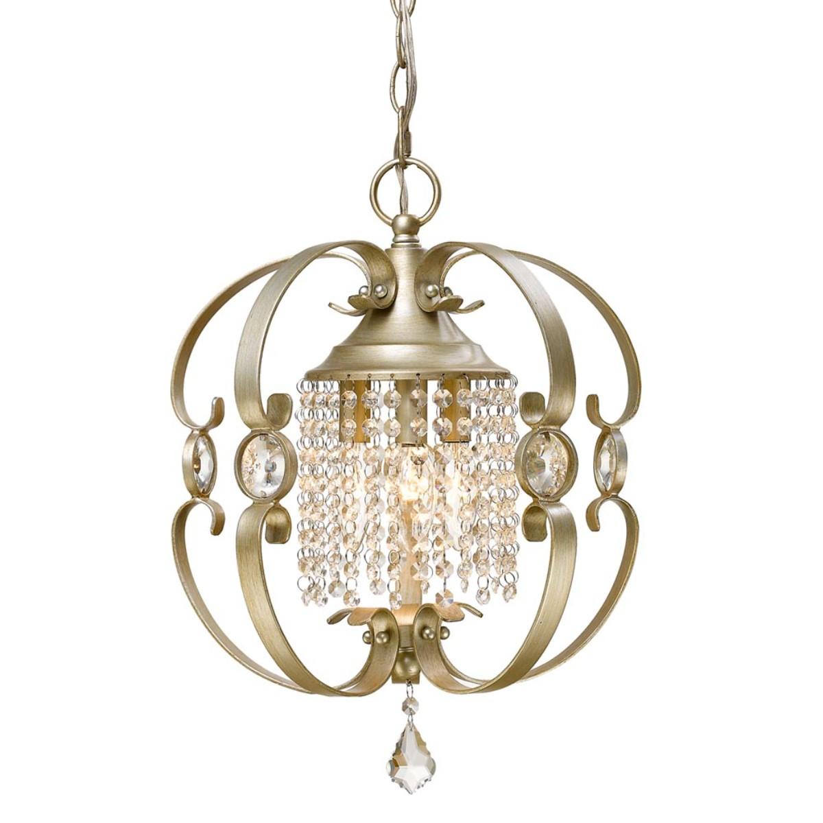 Ella 17 in Semi Flush Mount Light Gold Finish