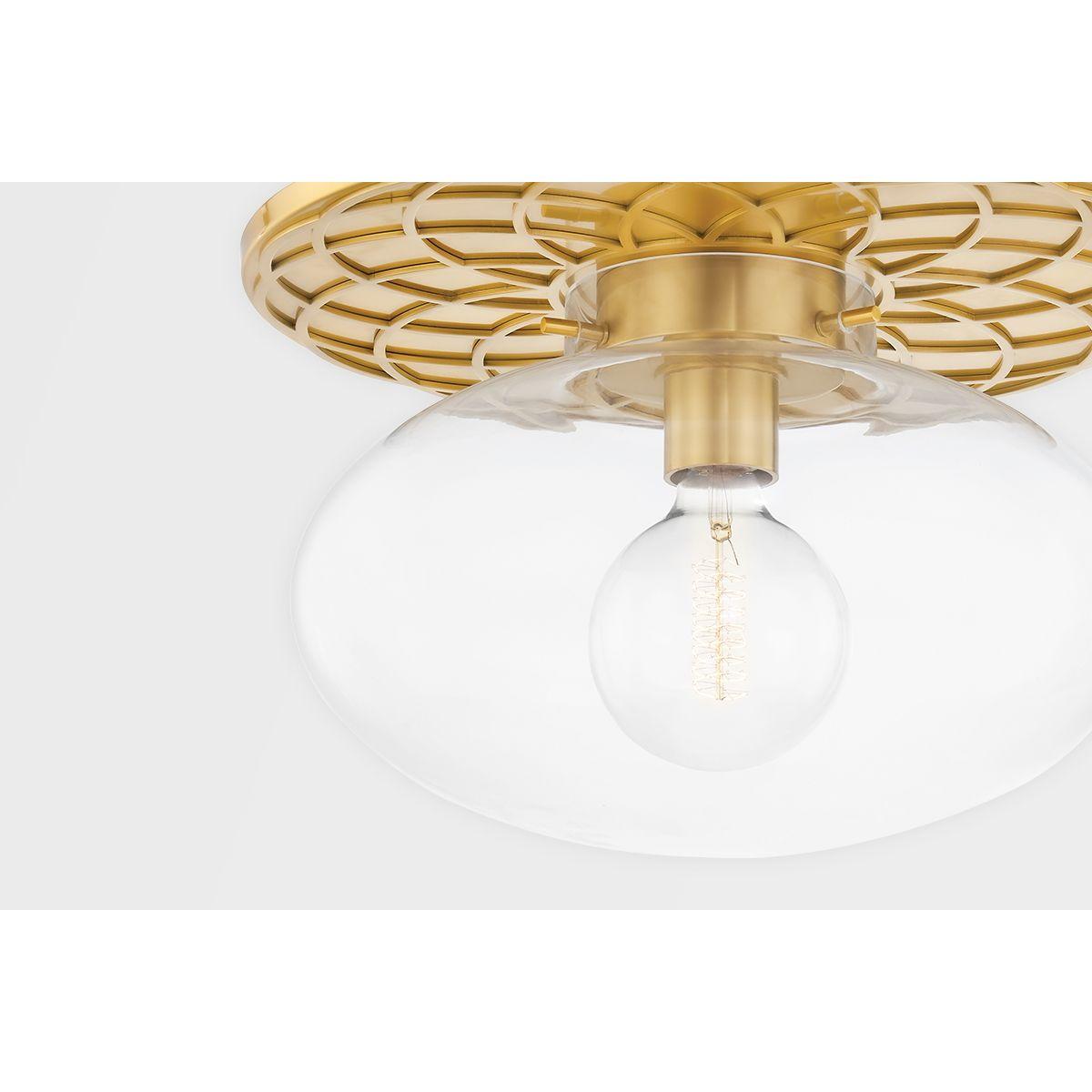 New Paltz 18 in. Semi flush Mount Light Brass finish - Bees Lighting