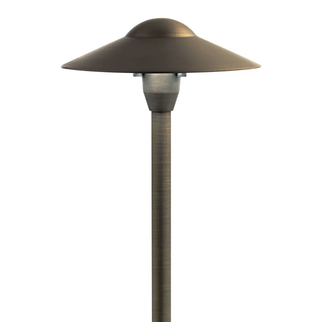 12V 8" Dome LED Path Light Centennial Brass