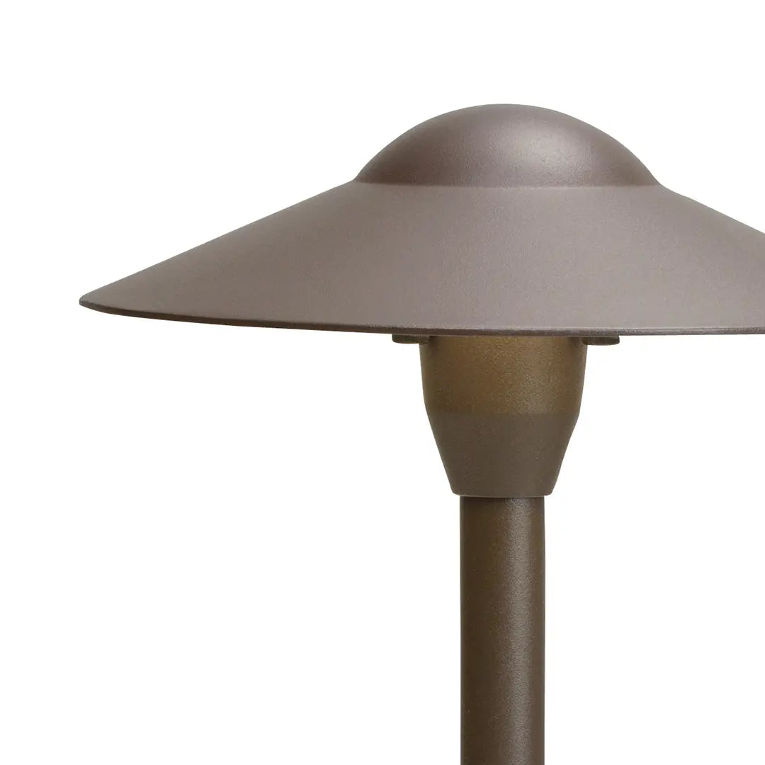 12V Dome LED Path Light Aluminum Textured Architectural Bronze