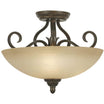 Riverton 3 Lights Semi Flush mount light Gold finish - Bees Lighting