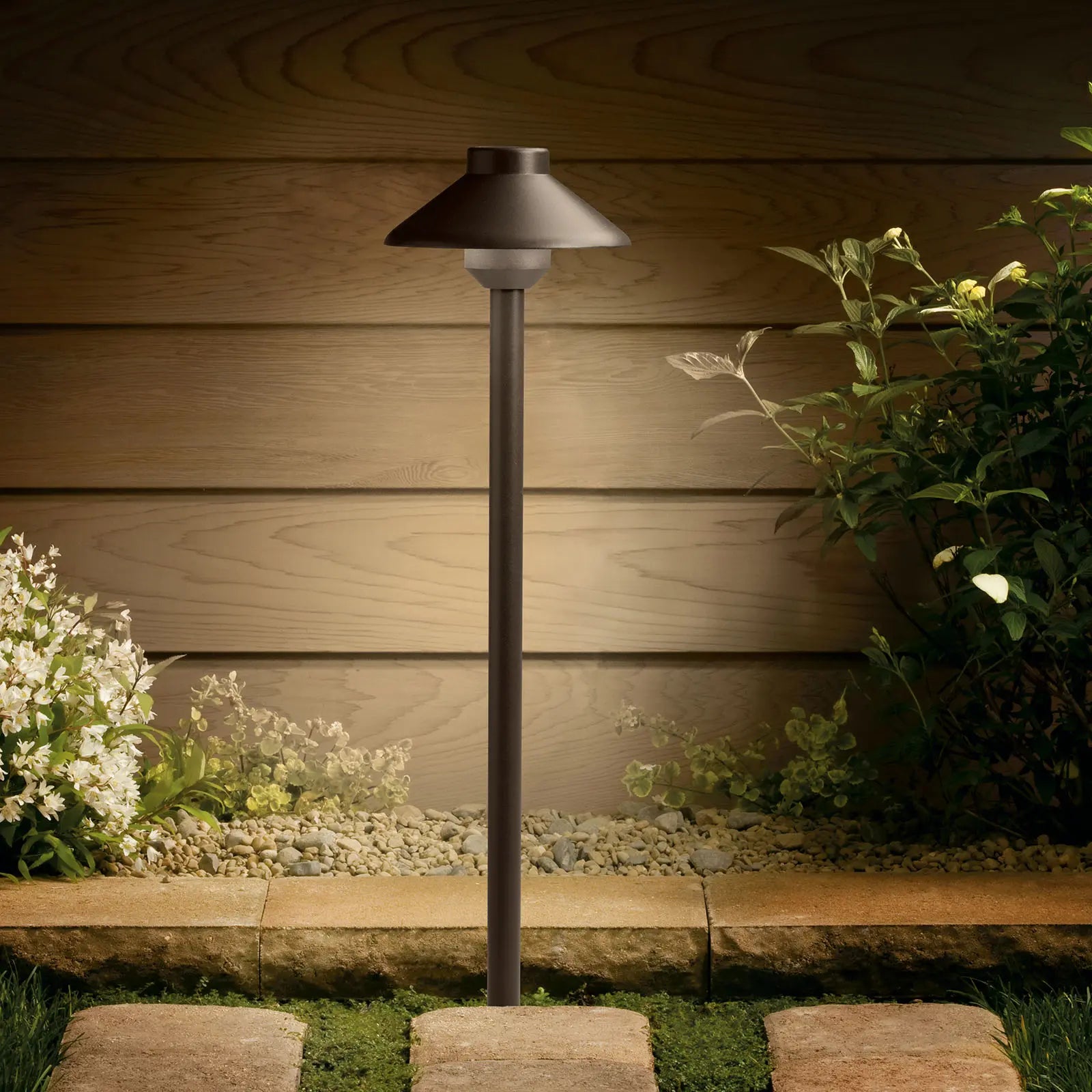 4W 168 Lumens LED Llena Path Light 2700K Textured Architectural Bronze