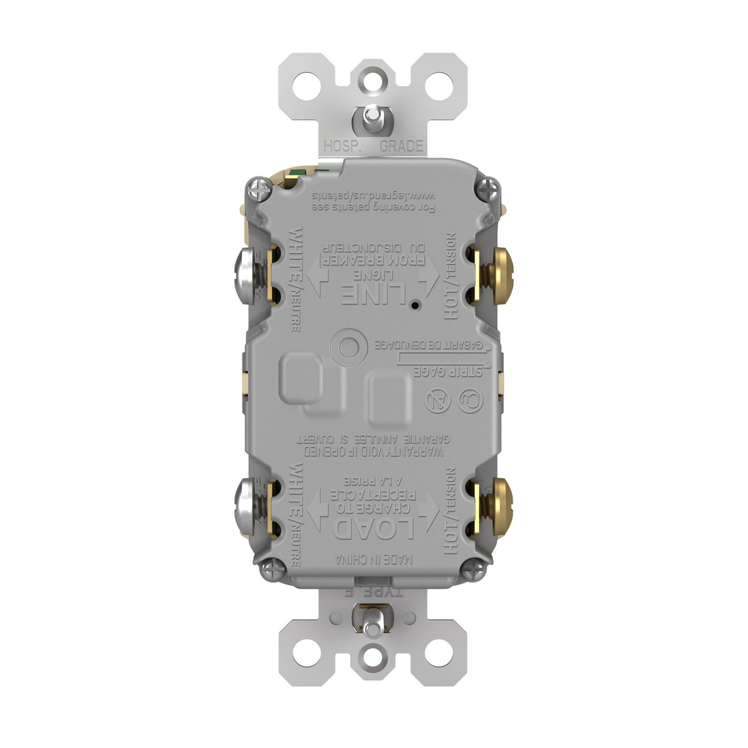 radiant Tamper-Resistant 15A Duplex Self-Test GFCI Receptacle, Ivory