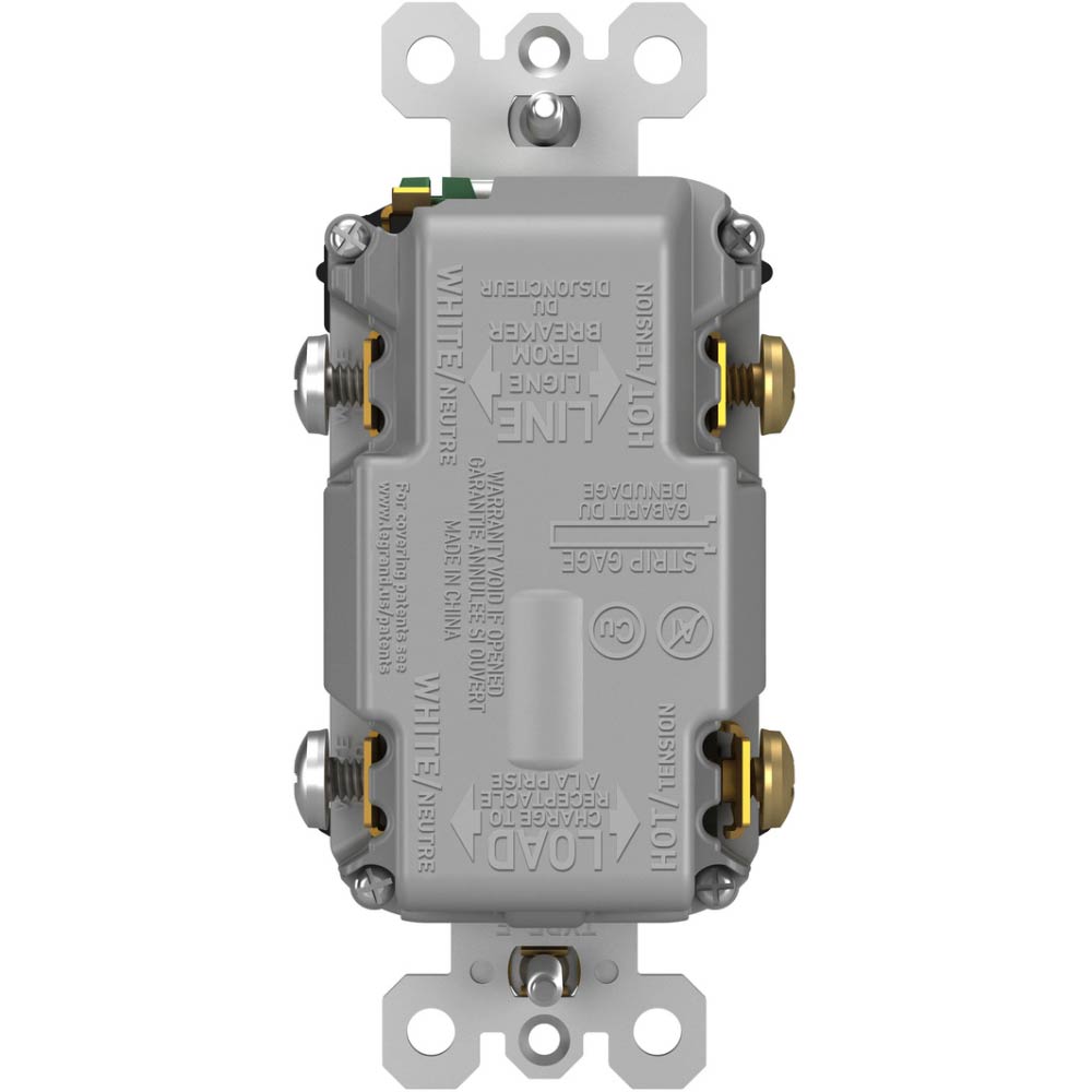 radiant Tamper-Resistant 15A Self-Test GFCI Receptacles, USB Type A/C, Black