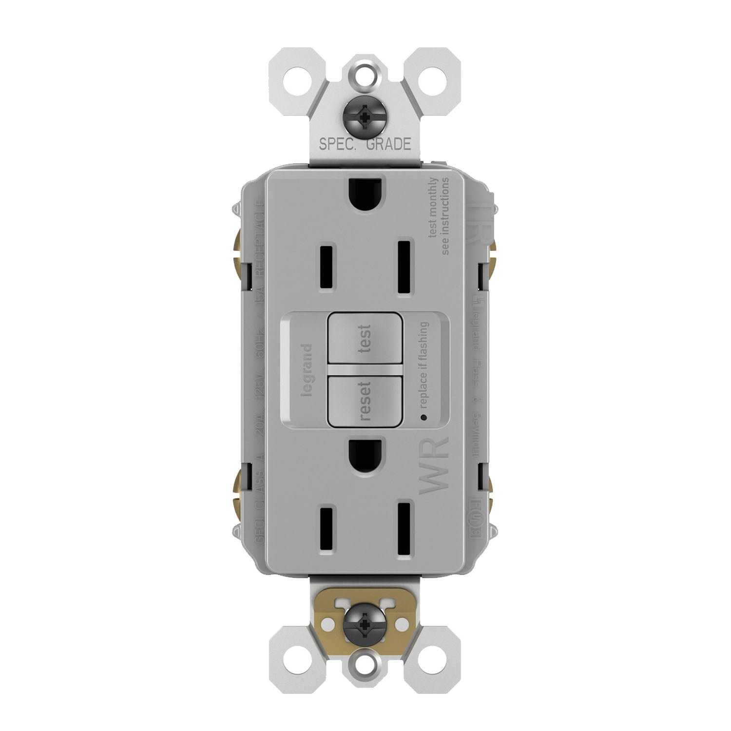 radiant Tamper-Resistant Weather-Resistant 15A Self-Test GFCI Receptacle - Bees Lighting