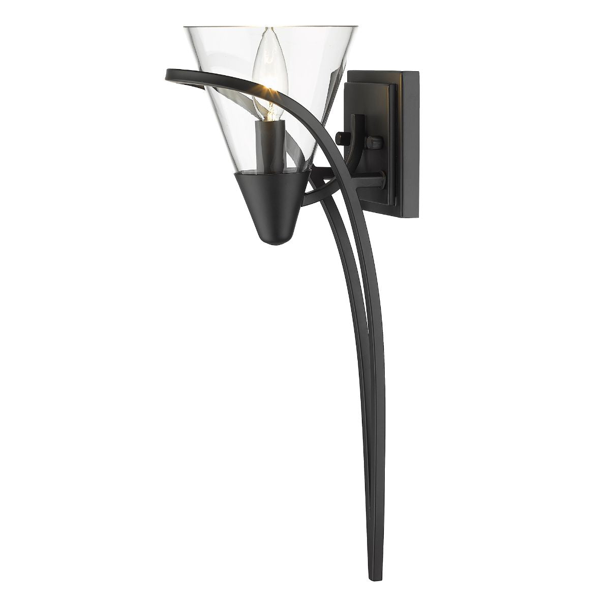 Olympia 19 in. Wall Sconce Matte Black Finish