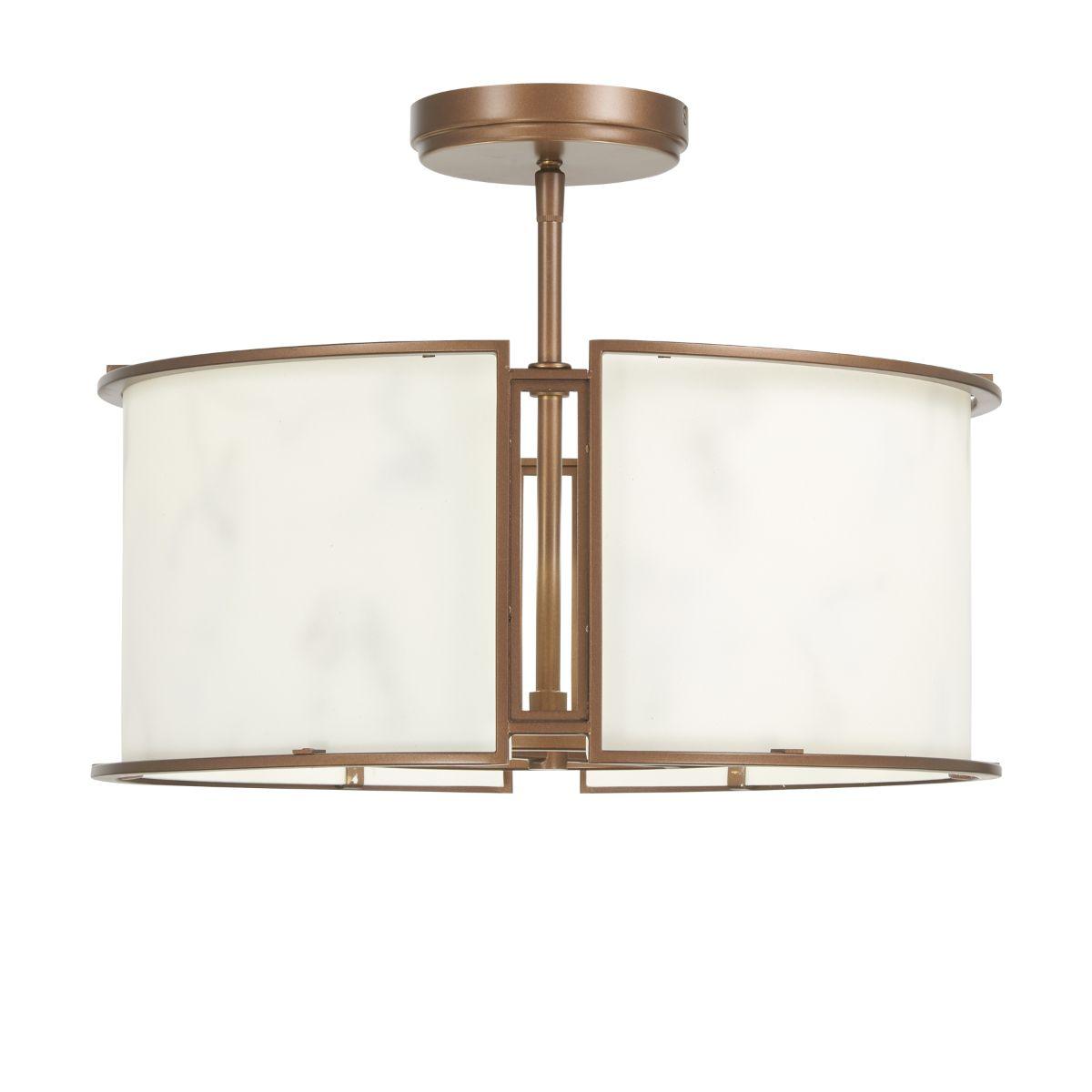 Buchanan 18 In. 4 Lights Semi flush Mount Light Bronze Finish - Bees Lighting