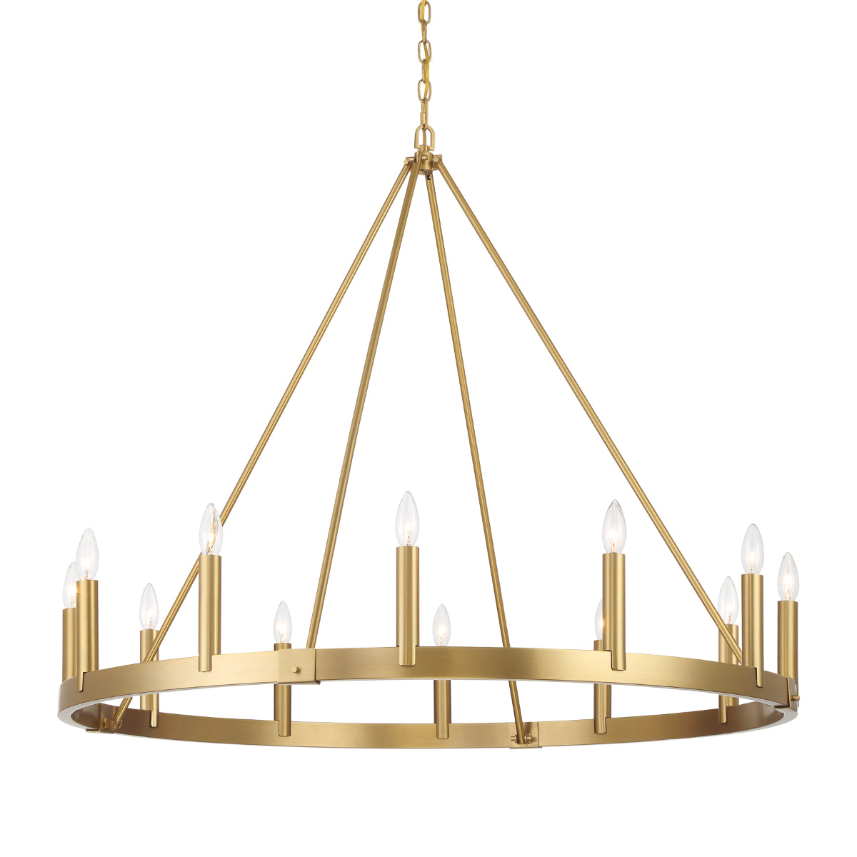 Dutton 42" 12 Lights Chandelier Gold Finish