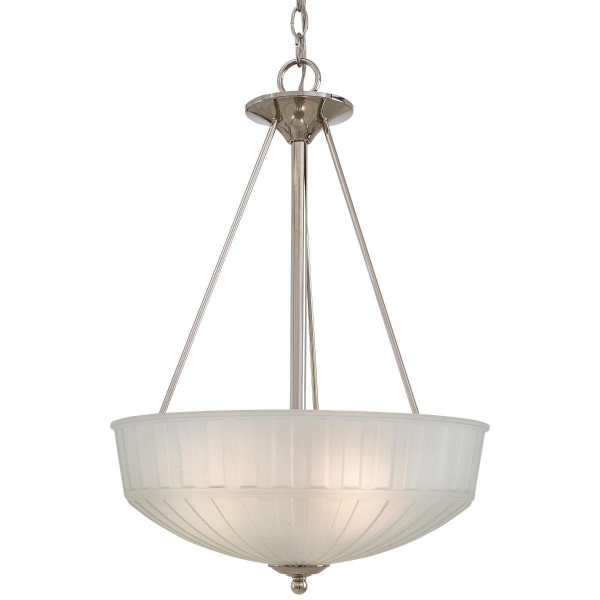 1730 Series 17 in. 3 Lights Pendant Light Polished Nickel Finish - Bees Lighting