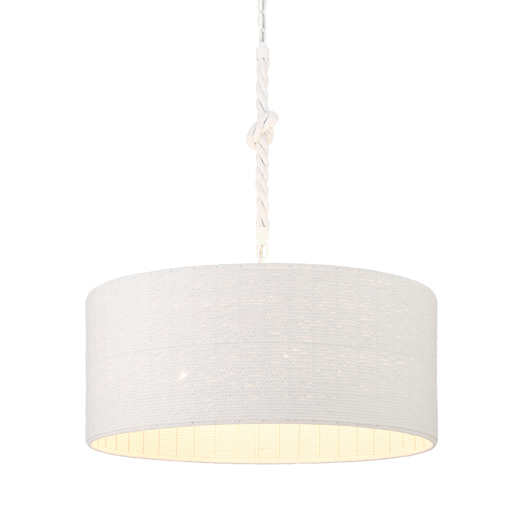 Lodelle 28" 4 Lights Pendant Light White Finish - Bees Lighting