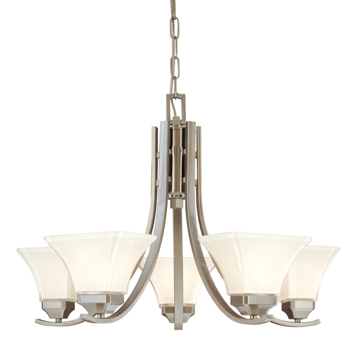 Agilis 27 in. 5 Lights Chandelier Brushed Nickel finish - Bees Lighting