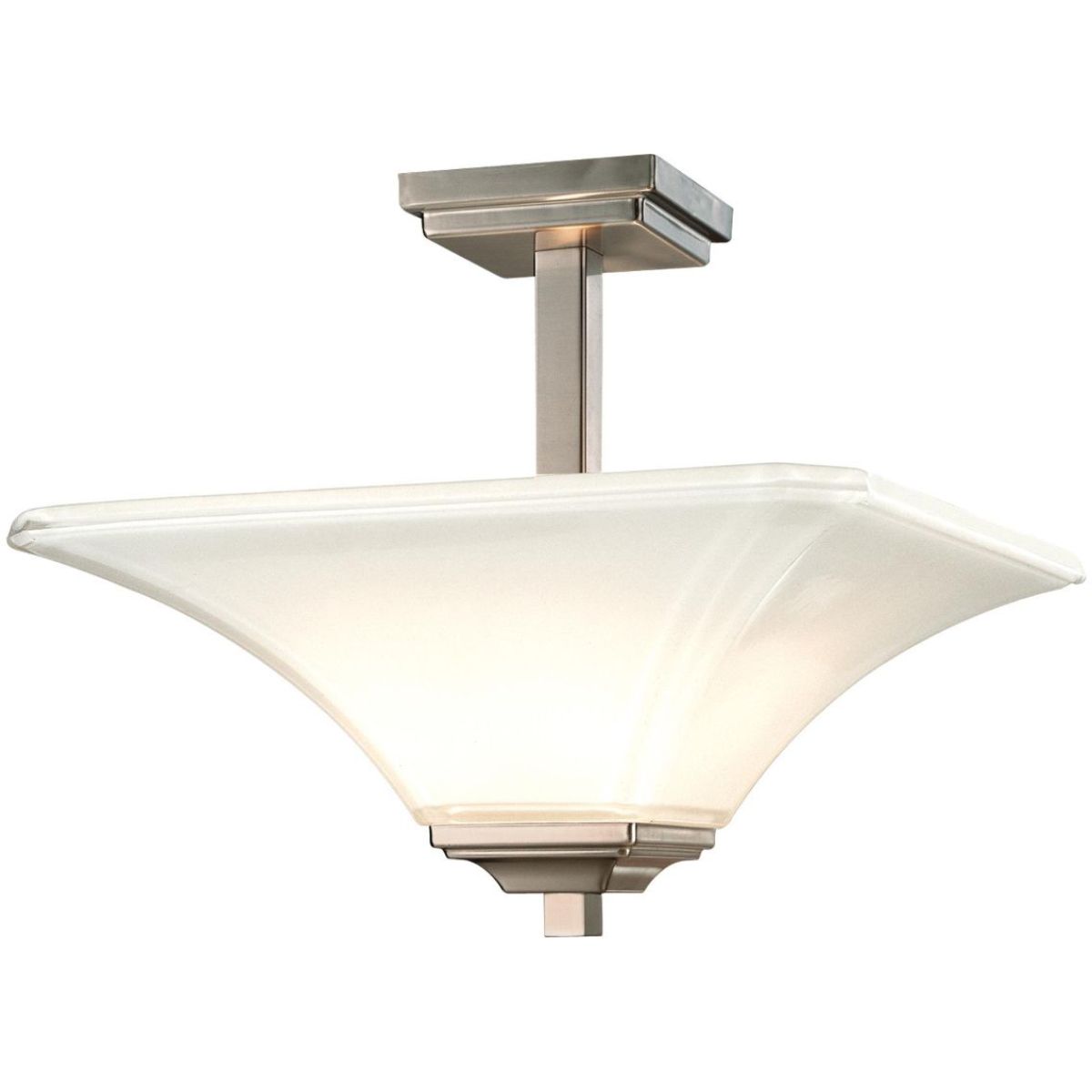 Agilis 16 in. 2 Lights Semi flush Mount Light Brushed Nickel finish