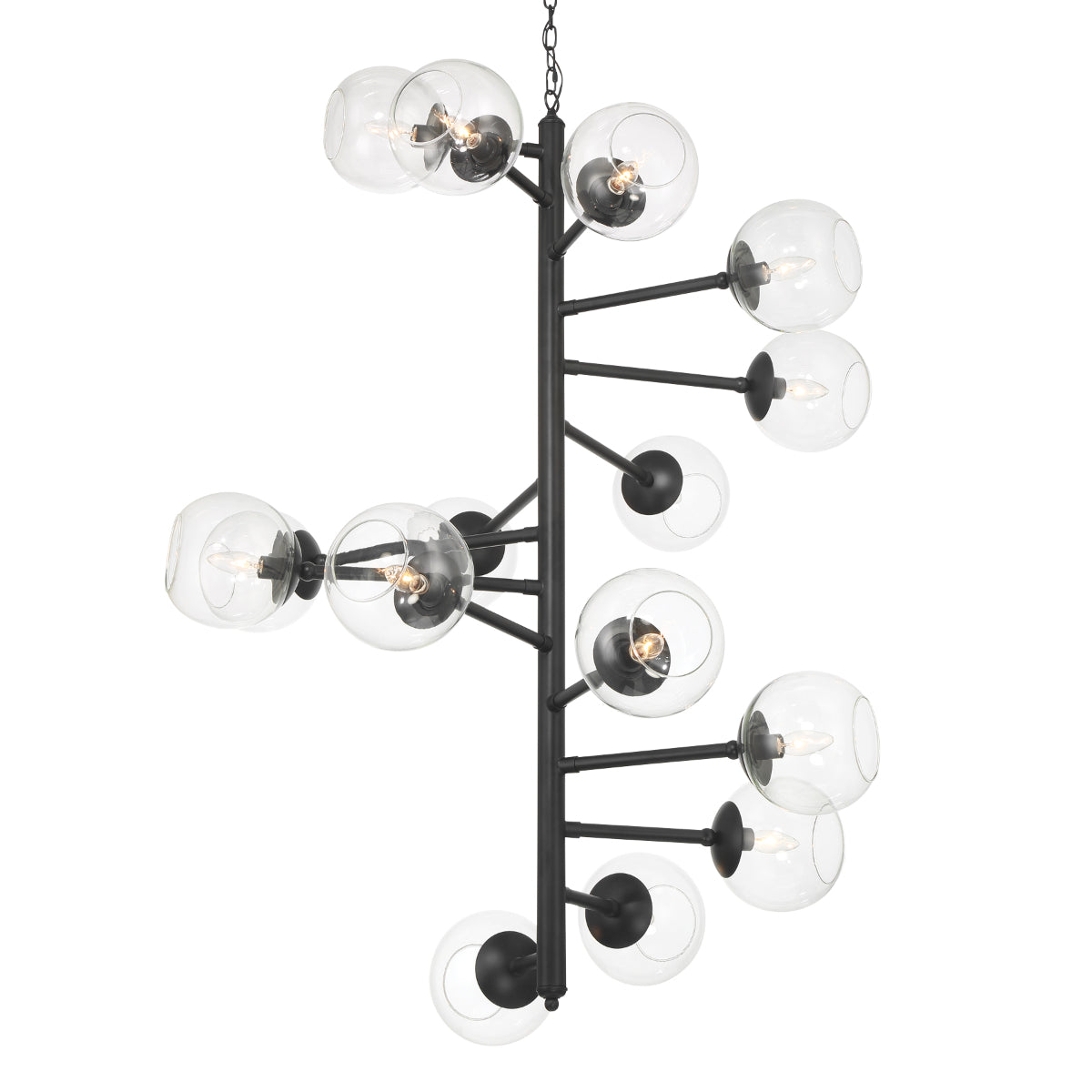 Millikan 50" 15 Lights Pendant Light Black Finish - Bees Lighting