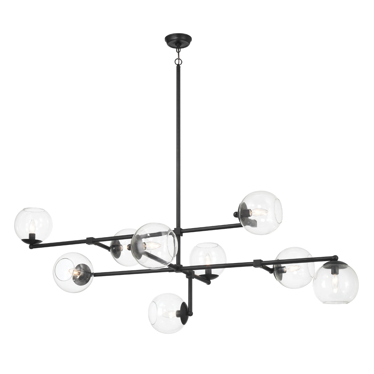 Millikan 64" 9 Lights Pendant Light Black Finish - Bees Lighting