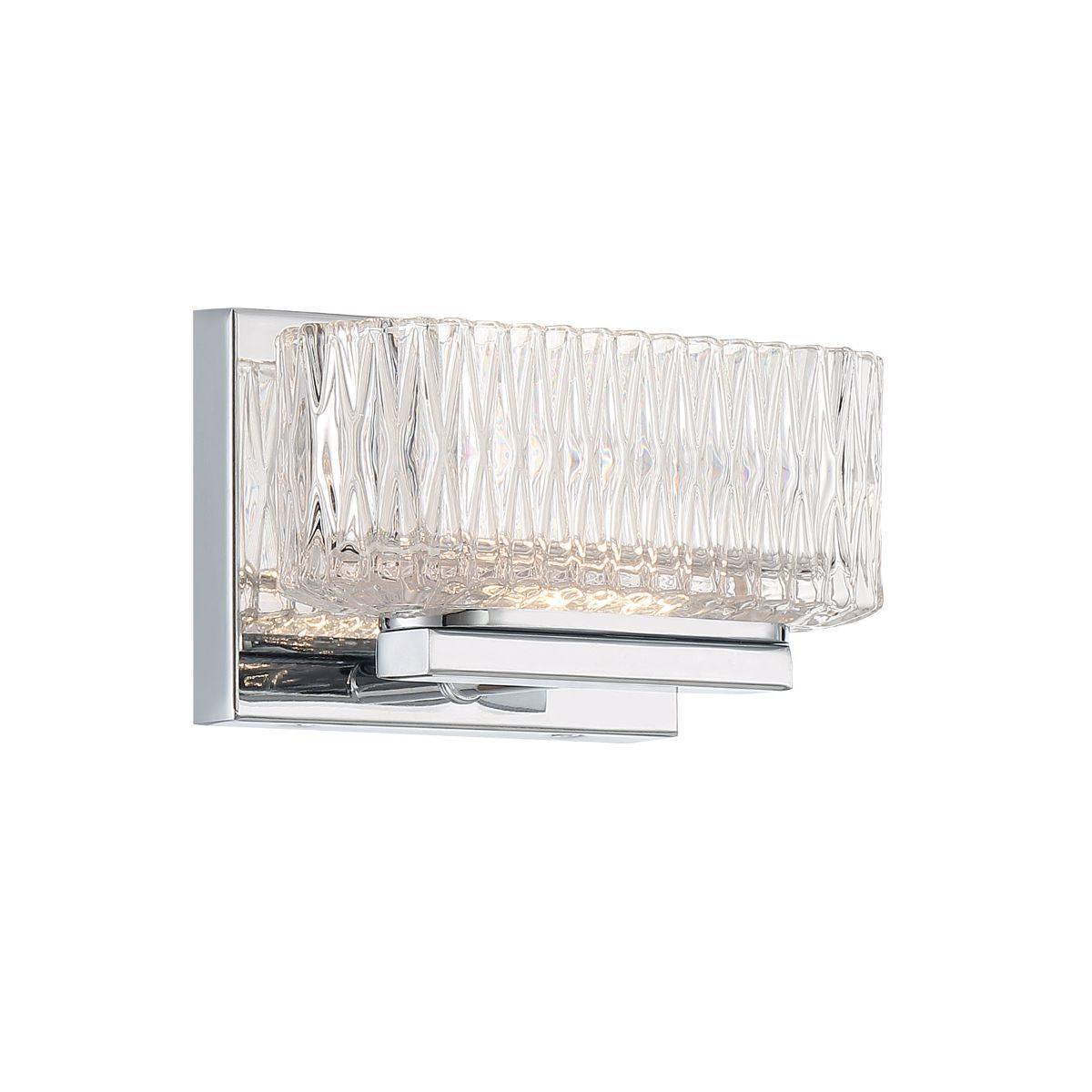 Sparren 8 In. LED Bath Sconce Chrome Finish - Bees Lighting