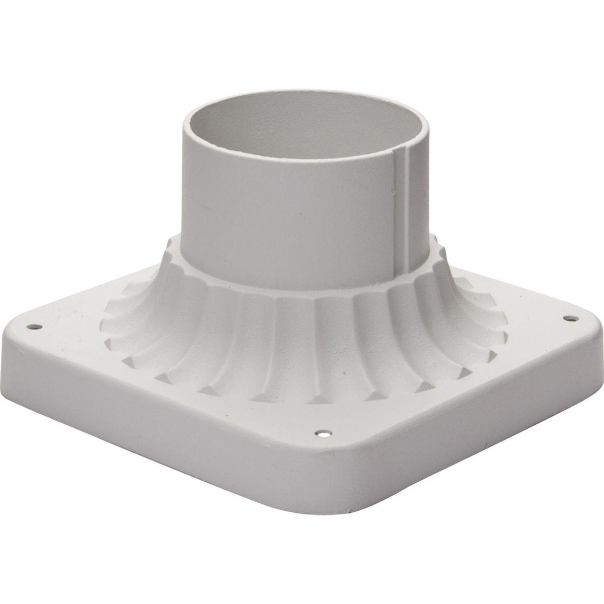 Outdoor Essentials 3.5 in. Aluminum Pier Mount Base White Finish - Bees Lighting