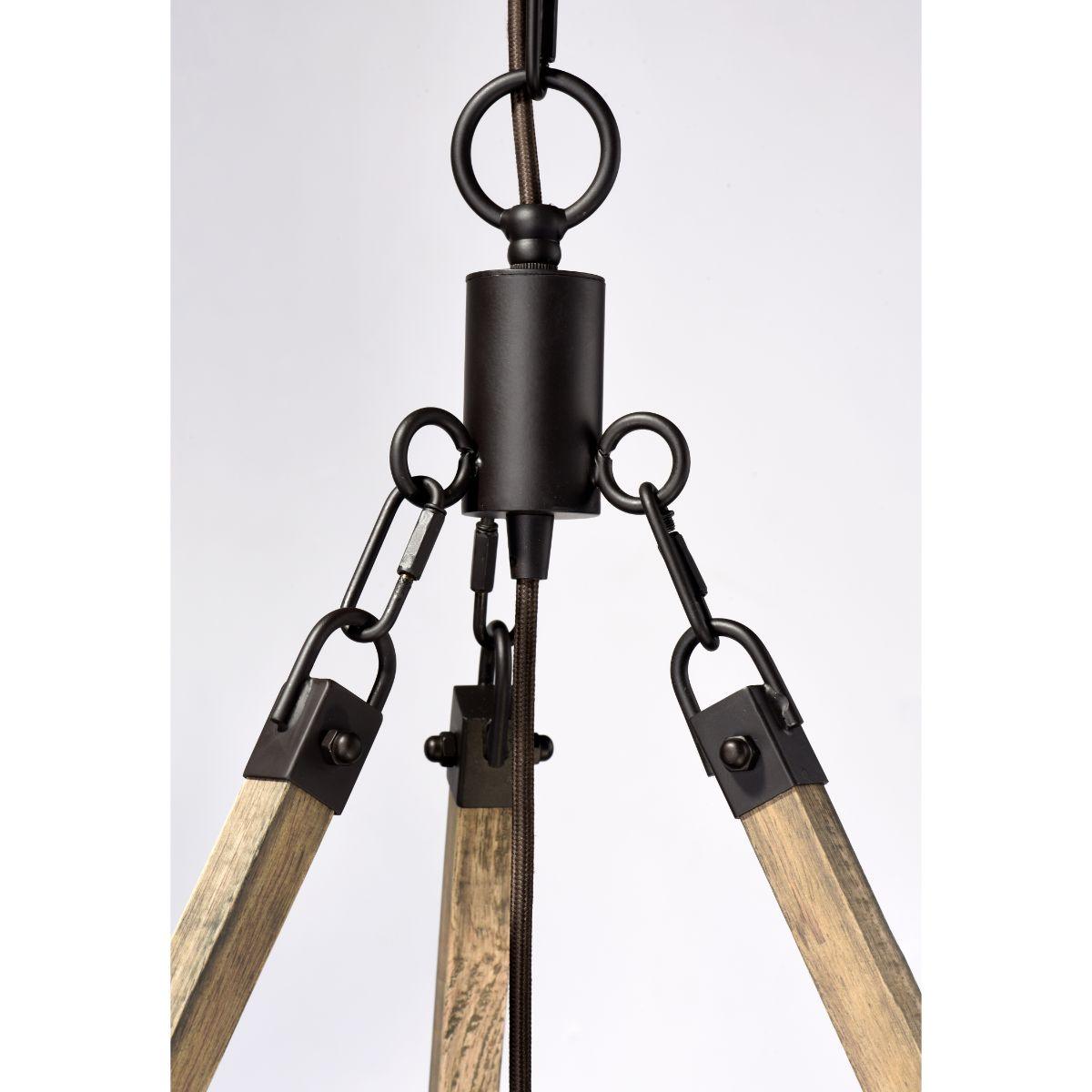 Lodge 29 In. 6 Lights Chandelier Bronze Finish - Bees Lighting