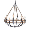 Lodge 38 In. 8 Lights Chandelier Bronze Finish - Bees Lighting