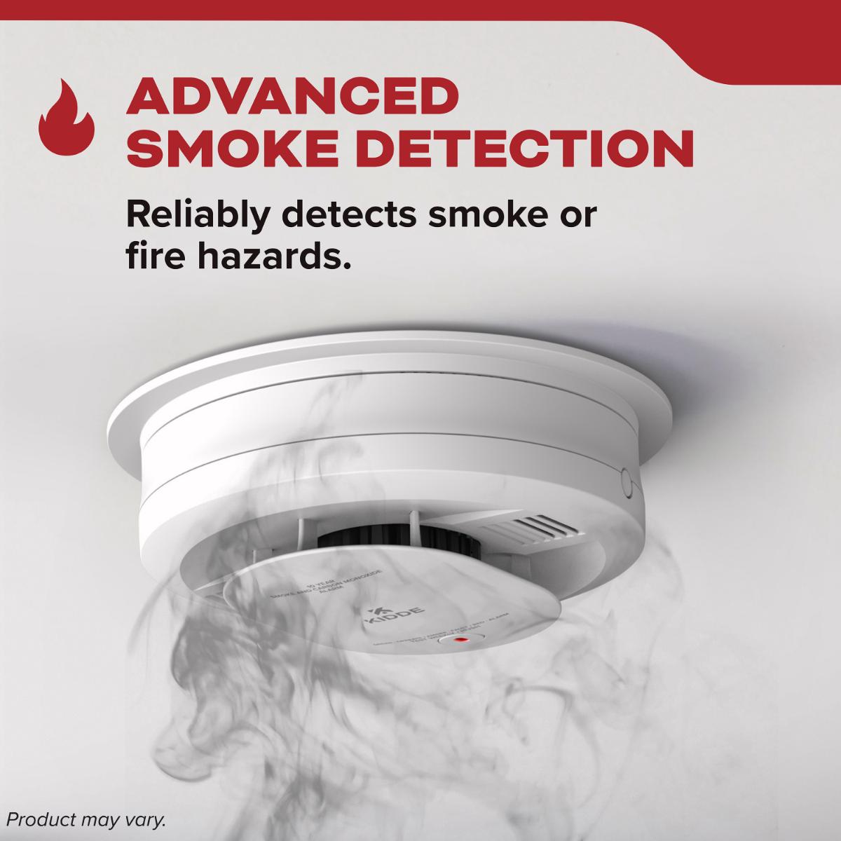 Detect Hardwired+10-Year Battery Backup Smoke Detector, Voice Alerts