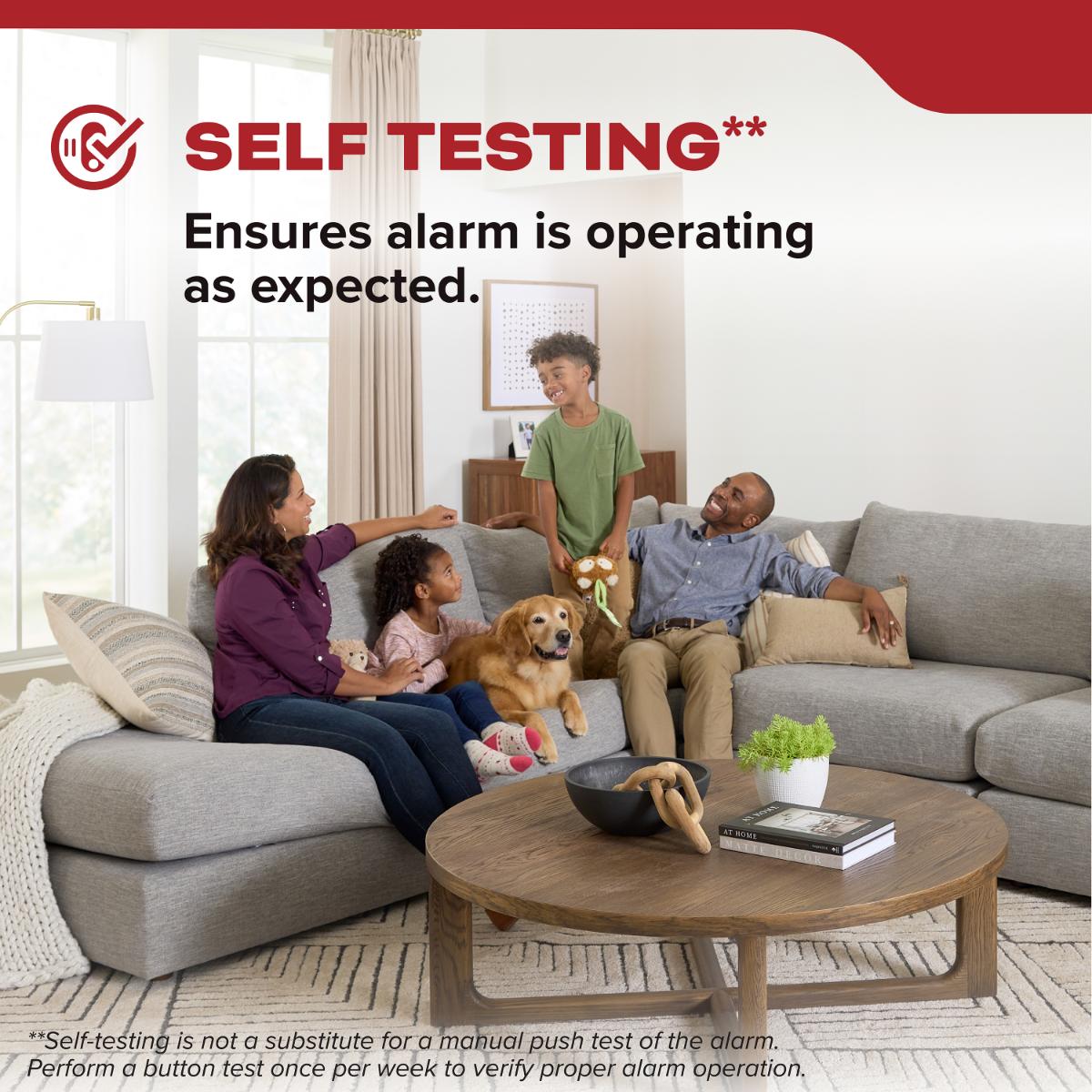 Detect Hardwired+10-Year Battery Backup Smoke Detector, Voice Alerts