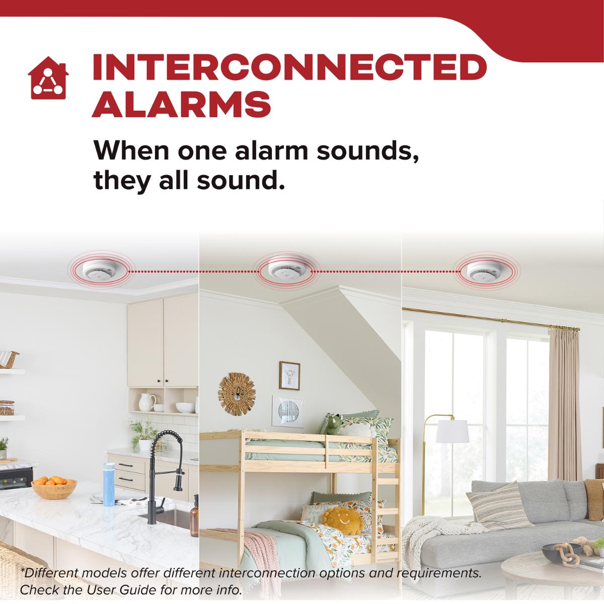 Detect Hardwired+10-Year Battery Backup Smoke Detector, Voice Alerts