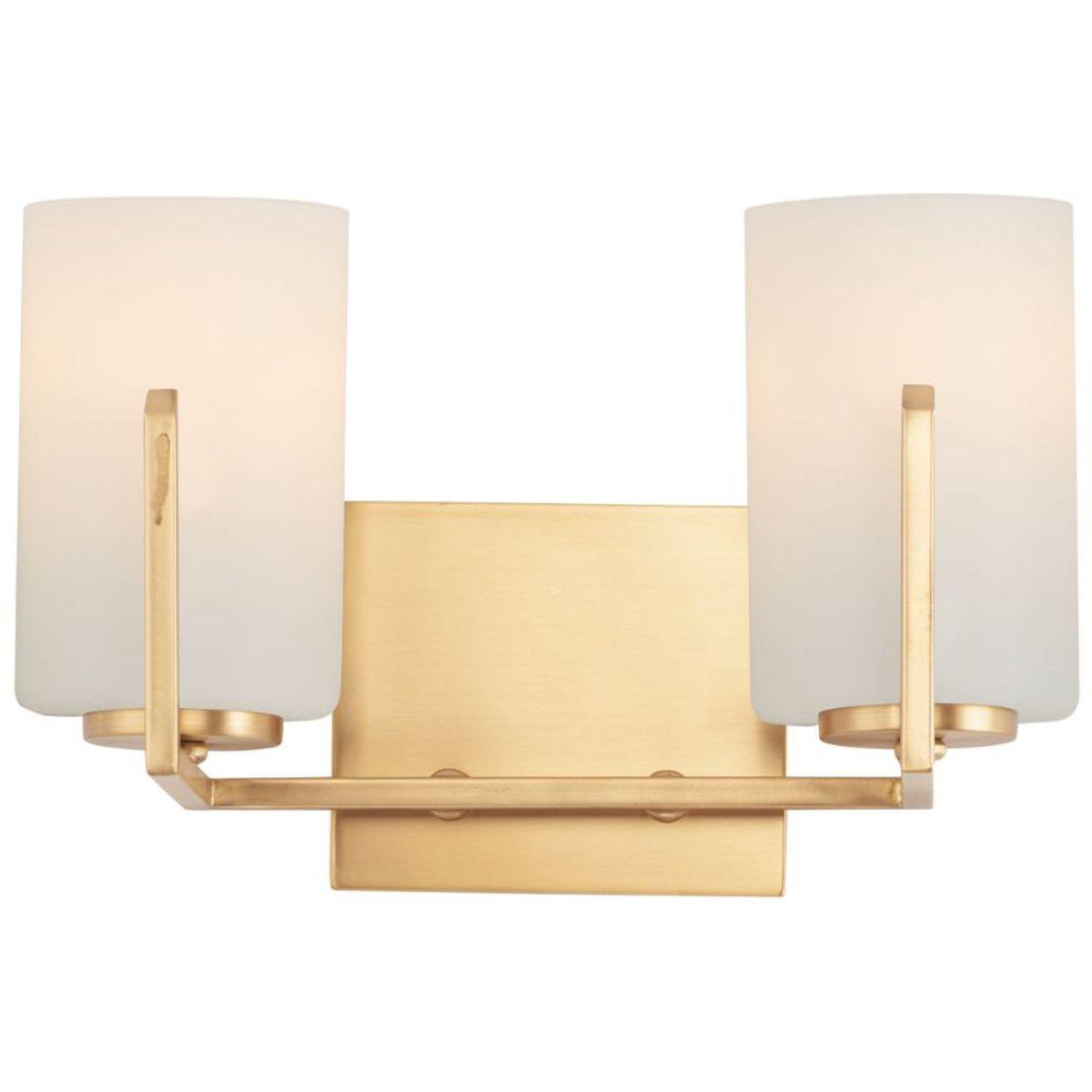 Dart 13 in. 2 Lights Vanity Light Satin Brass Finish - Bees Lighting