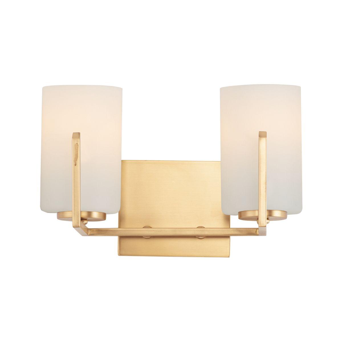 Dart 13 in. 2 Lights Vanity Light Satin Brass Finish - Bees Lighting